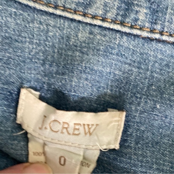 Women’s Denim Dress Lightweight Size 0 By J Crew Super Cute in Very GUC - Picture 10 of 10